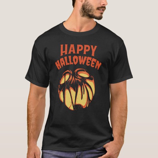 Halloween Jack o'Lantern Kürbis T-Shirt (Vorderseite)