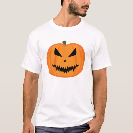 Halloween Jack O'Lantern Kürbisbauch T-Shirt (Vorderseite)