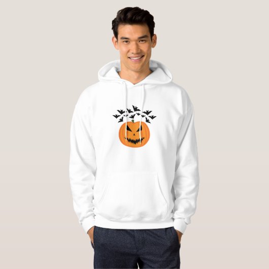 Halloween Jack O'Lantern Kürbisbäume Hoodie (Vorne ganz)