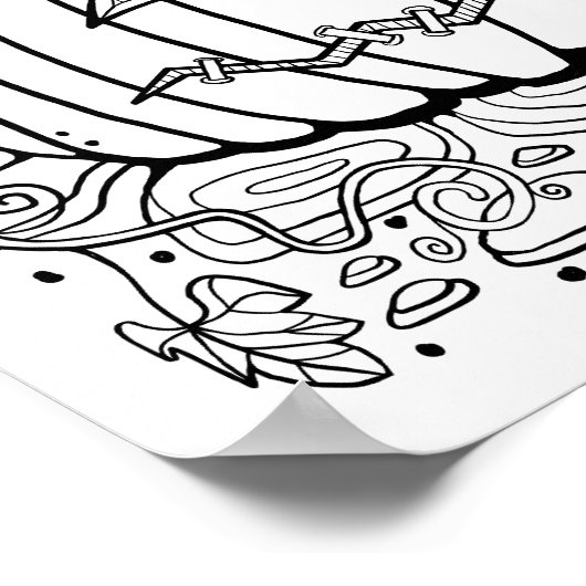 Halloween Jack O'Lantern Malerei Poster (Ecke)