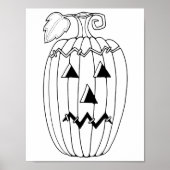 Halloween Jack O'Lantern Malerei Poster (Vorne)