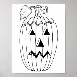 Halloween Jack O'Lantern Malerei Poster