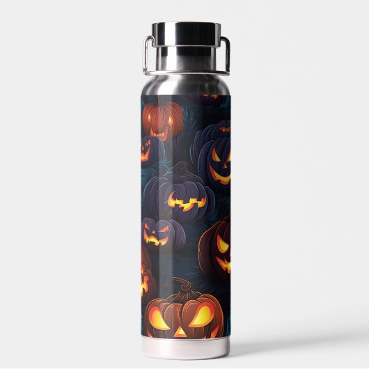 Halloween Jack o'Lantern Pattern Trinkflasche (Rückseite)