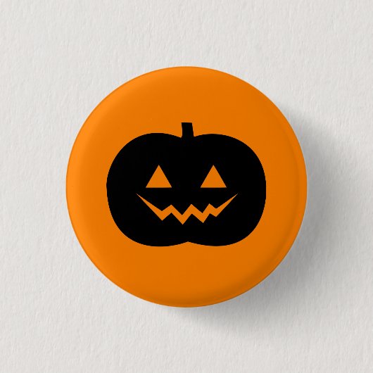 Halloween-Jack O'Lantern Pinback Knopf Button (Vorderseite)
