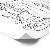 Halloween Jack O'Lantern Spiders Farbgestaltung Poster (Ecke)