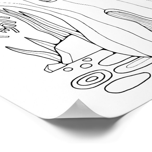 Halloween Jack O'Lantern Spiders Farbgestaltung Poster (Ecke)