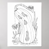 Halloween Jack O'Lantern Spiders Farbgestaltung Poster (Vorne)