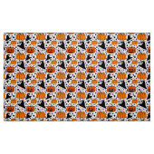 Halloween Jack O'Lantern und Rotzhut Weiß Stoff (Fat Quarter (45,7 x 55,9 cm))