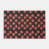 Halloween Jack O'Lanterns Orange & Black Fußmatte (Vorderseite)