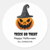 Halloween Jack-o''lanterns - Trick oder Treat Desi Runder Aufkleber (Vorderseite)