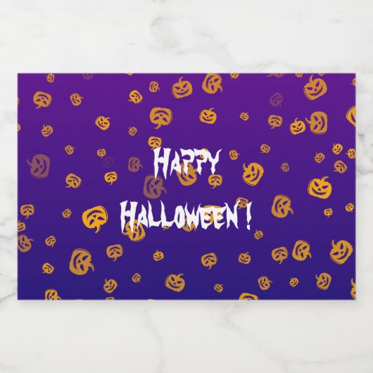 Halloween Jack Pumpkins Alkoholflaschenetikett (Einzelnes Label)