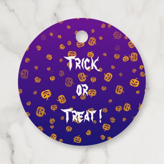 Halloween Jack Pumpkins Geschenkanhänger (Rückseite)