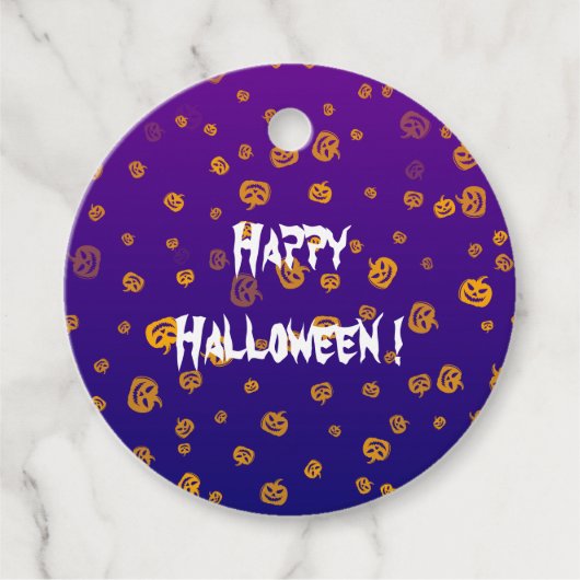 Halloween Jack Pumpkins Geschenkanhänger (Vorderseite)