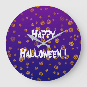 Halloween Jack Pumpkins Große Wanduhr