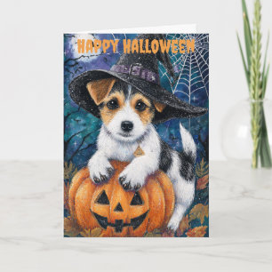 Halloween Jack Russell Dog Feiertagskarte