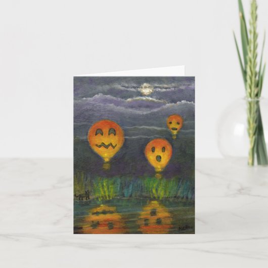 Halloween Jackaloon! Notiz Card Spaß! Karte (Vorderseite)