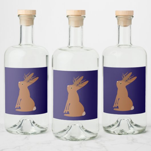 Halloween Jackalope Trick oder Treat Alkoholflaschenetikett (Flaschen)