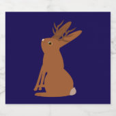 Halloween Jackalope Trick oder Treat Alkoholflaschenetikett (Einzelnes Label)