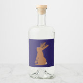 Halloween Jackalope Trick oder Treat Alkoholflaschenetikett (Vorderseite)