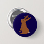 Halloween Jackalope Trick oder Treat Button (Vorne & Hinten)