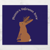 Halloween Jackalope Trick oder Treat Custom Bierflaschenetikett (Einzelnes Label)