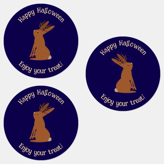Halloween Jackalope Trick oder Treat Custom Etiketten (Gruppe)