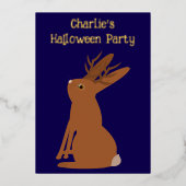Halloween Jackalope Trick oder Treat Custom Folieneinladung (Vorderseite)