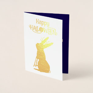 Halloween Jackalope Trick oder Treat Custom Folienkarte