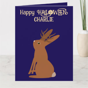 Halloween Jackalope Trick oder Treat Custom Karte