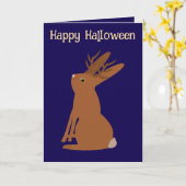 Halloween Jackalope Trick oder Treat Custom Karte (Gelbe Blume)