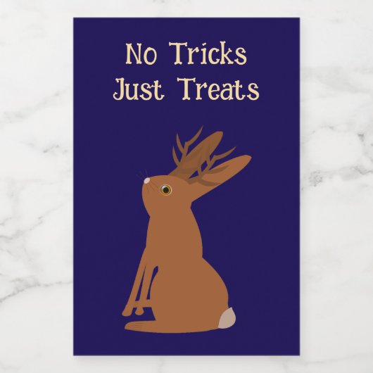 Halloween Jackalope Trick oder Treat Custom Lebensmitteletikett (Einzelnes Label)