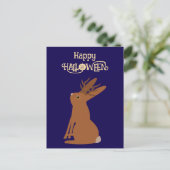 Halloween Jackalope Trick oder Treat Custom Postkarte (Stehend Vorderseite)