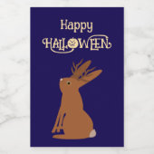 Halloween Jackalope Trick oder Treat Custom Weinetikett (Einzelnes Label)