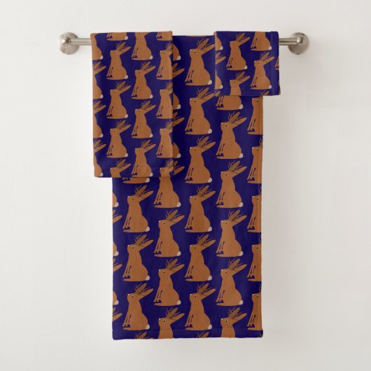 Halloween Jackalope Trick oder Treat Gemustert Badhandtuch Set (Insitu)