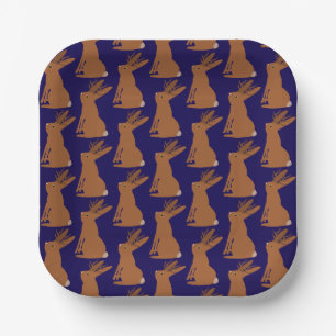 Halloween Jackalope Trick oder Treat Gemustert Pappteller