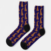 Halloween Jackalope Trick oder Treat Gemustert Socken (Linkes Detail)