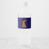 Halloween Jackalope Trick oder Treat Gemustert Wasserflaschenetikett (Vorderseite)