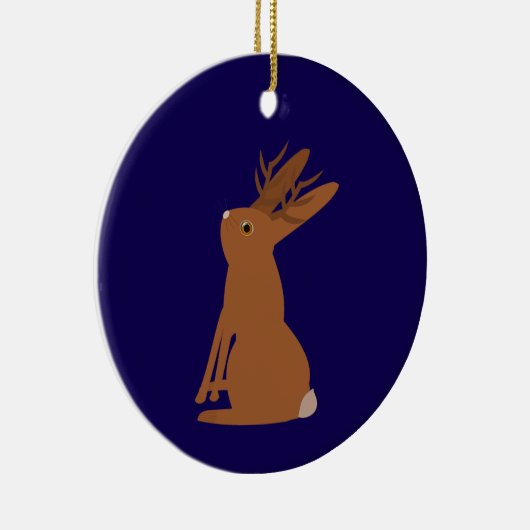 Halloween Jackalope Trick oder Treat Individuelle Keramik Ornament (Rechts)