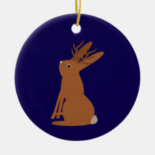 Halloween Jackalope Trick oder Treat Individuelle  Keramik Ornament