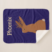 Halloween Jackalope Trick oder Treat Individuelle Sherpadecke (Vorderseite (Horizontal))