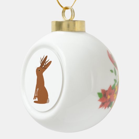 Halloween Jackalope Trick oder Treat Keramik Kugel-Ornament (Rechts)