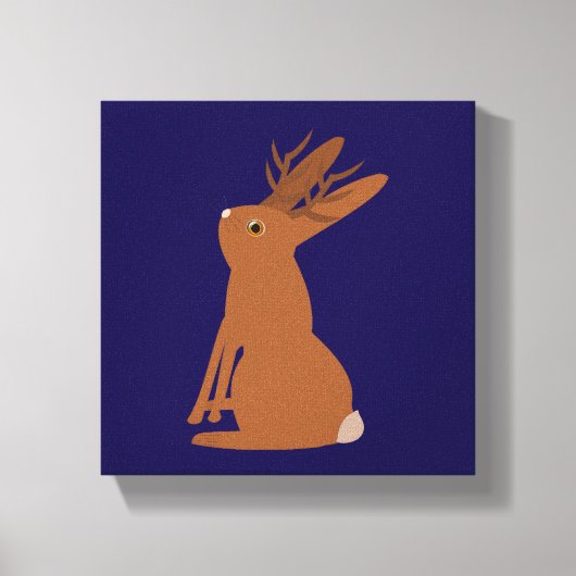 Halloween Jackalope Trick oder Treat Leinwanddruck (Vorderseite)
