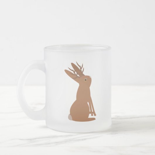 Halloween Jackalope Trick oder Treat Mattglastasse (Links)