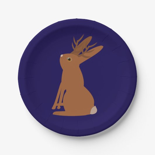 Halloween Jackalope Trick oder Treat Pappteller (Vorderseite)