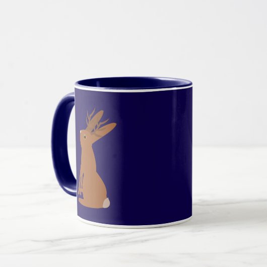 Halloween Jackalope Trick oder Treat Tasse (Vorderseite Links)