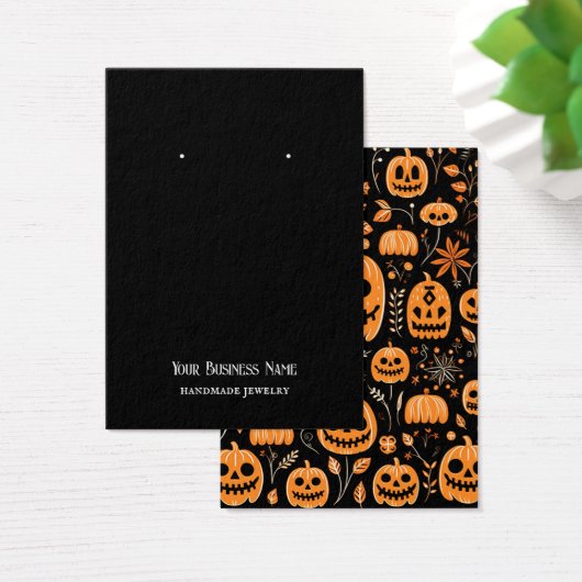 Halloween Jackolantern Earring Display Card (Schreibtisch)