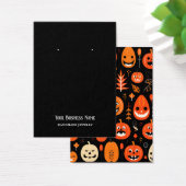 Halloween Jackolantern Earring Display Card (Schreibtisch)