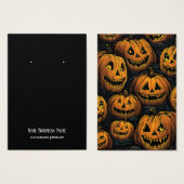 Halloween Jackolantern Earring Display Card (Vorne & Hinten)