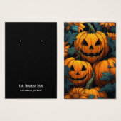Halloween Jackolantern Earring Display Card (Vorne & Hinten)