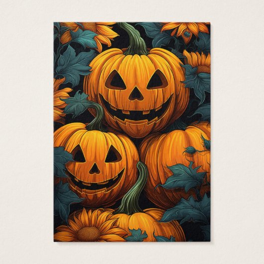 Halloween Jackolantern Earring Display Card (Rückseite)